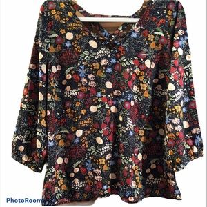 Skies are Blue Floral Blouse